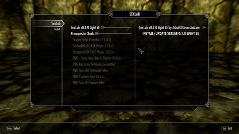 Sexlab Light Se Beginner Friendly Installation Guide Sexualise Your Skyrim Special Edition