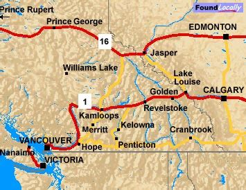 Search and share any place. Road Map of BC Canada - Security Guards Companies