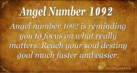 Angel Number 1092 Meaning Keep Pushing Sunsignsorg