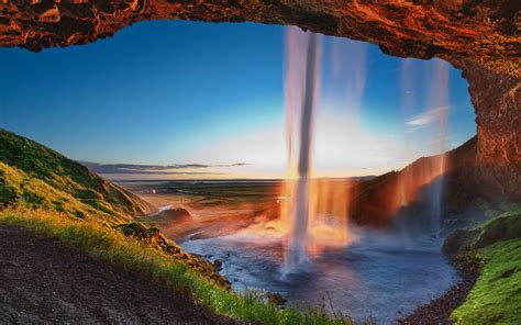 Waterfall Iceland Seljalandsfoss Wallpaper 2560x1600 282516