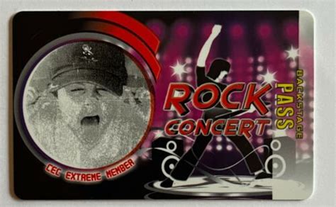Rare Chuck E Cheese Rockstar Backstage Concert Pass Cec Extreme Member