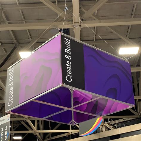 Square Trade Show Hanging Banners Square Hanging Ceiling Banners