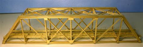 Etched Brass Double Track Pratt Thru Truss Bridge At Ilchester