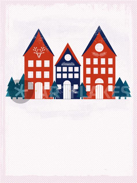 Scandinavian Houses Grafikillustration Als Poster Und Kunstdruck Von