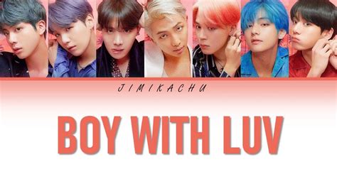 Bts Boy With Luv Color Coded Lyrics Youtube