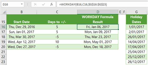 Excel Workday Function • My Online Training Hub