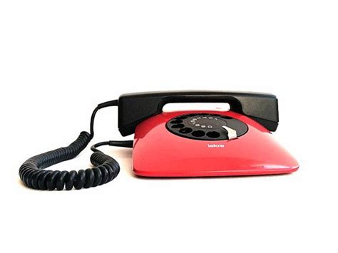 Moma Design Awards Rotary Telephone Vintage Red Phone Iskra Etsy