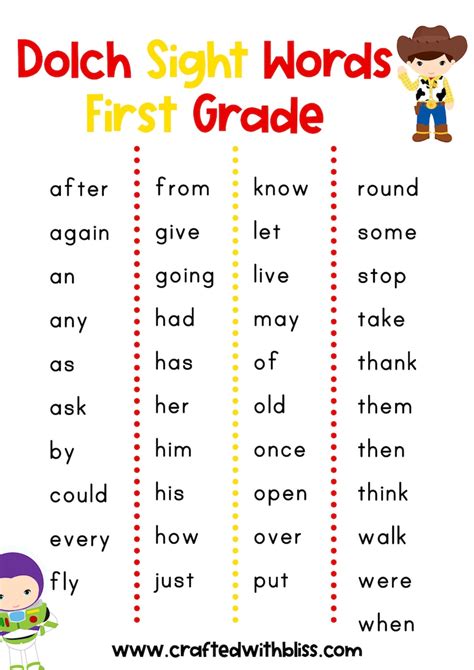 4th Grade Dolch Sight Words Pdf Resume Examples Printable Dolch Sight