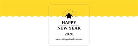 A New Years Card With The Words Happy New Year Written In Black And Yellow
