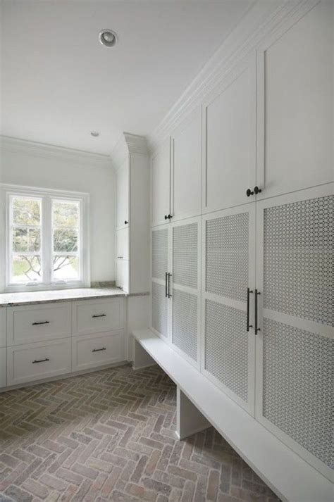 Herringbone Brick Pavers Laundry Room Mudroom Design Laundry Room