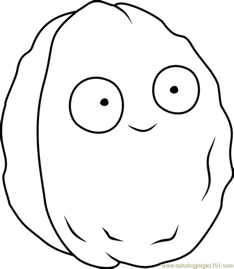 Giant Wallnut Coloring Page Free Plants vs. Zombies Coloring Pages