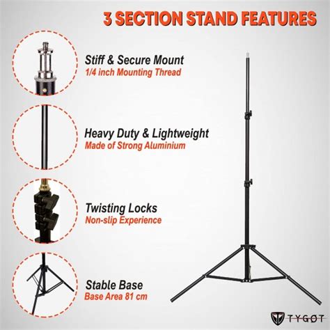 Tygot Lightweight And Portable Portable 7 Feet 84 Inch Long Tripod