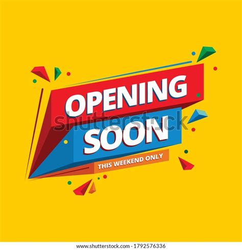 Opening Soon Banner Template Design Stock Vector Royalty Free