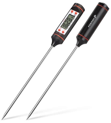 Fosmon Digital Cooking Food Thermometer With Stainless Steel Probe And