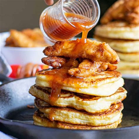 Hot Chicken Pancakes With Sriracha Maple Syrup Pancake Recipes
