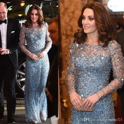 Kate middleton's hair is one of the most asked for styles at hair salons across the world. KATE MIDDLETON Same Style Crystal Long Evening Dress Light ...
