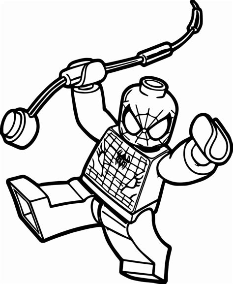 Free printable spiderman coloring pages. Kolorowanka Spiderman z klocków lego do druku