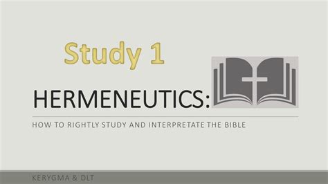 Hermeneutics How To Rightly Study And Interpret The Bible Introduction
