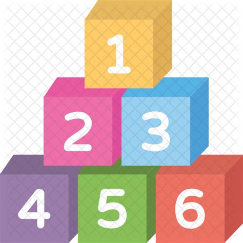 Number Blocks Icon Download In Flat Style