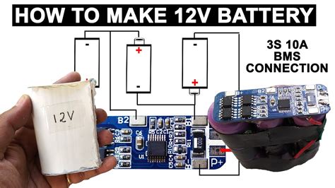 How To Make V Battery At Home Using S A Bms Circuit From