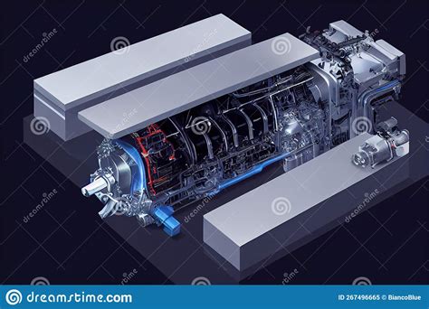Engine Cutaway Drawings Vector Illustration Cartoondealer Com