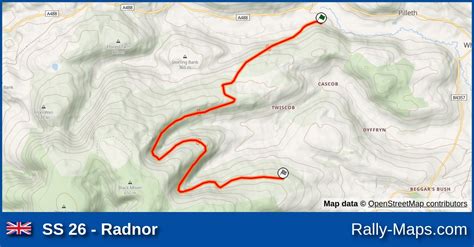 Ss 26 Radnor Stage Map Welsh International Rally 1988 Brc 🌍