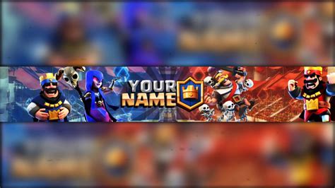 Free Template Clash Royale Youtube Banner Psd Photoshop Youtube