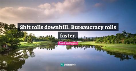 Shit Rolls Downhill Bureaucracy Rolls Faster Quote By David
