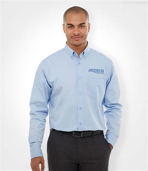 Mens Dress Shirt Embroidered Promotional Apparel And