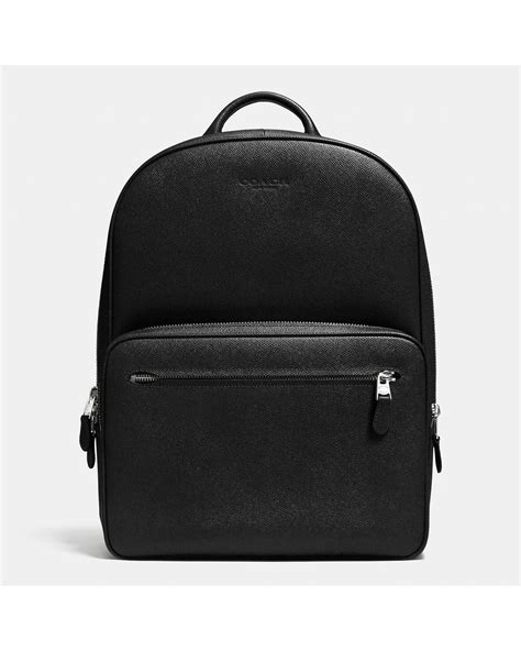 Coach Hudson Backpack In Crossgrain Leather In Black For Men Lyst