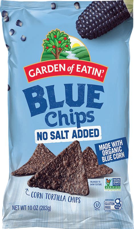 blue corn tortilla chips no added salt garden of eatin