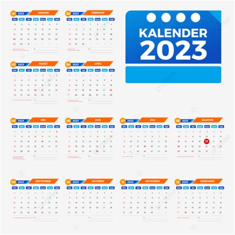 Modèle Kalender 2023 Lengkap Dengan Tanggal Merah Png Modèle De