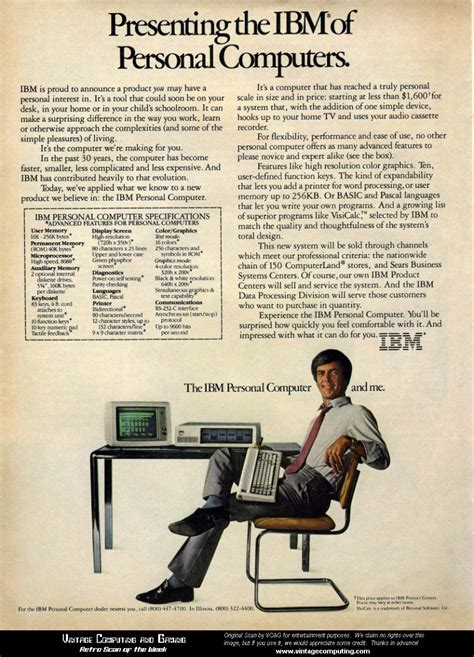 Vcandg Retro Scan Of The Week “presenting The Ibm Of Personal Computers”
