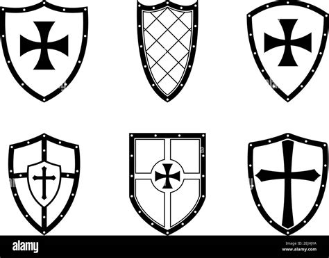 Middle Ages Shields Stock Vector Images Alamy