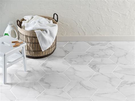 Bianco Blanco Hexagon Polished Marble Tile In 2020 Polished Marble