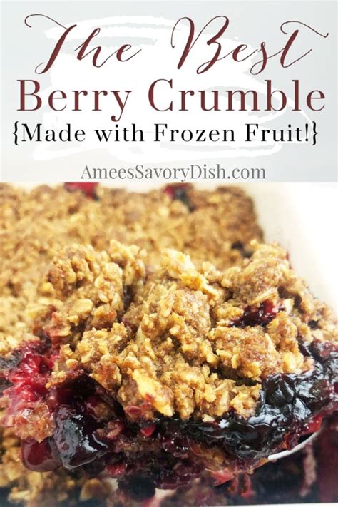 The Best Berry Crumble Made With Frozen Fruit