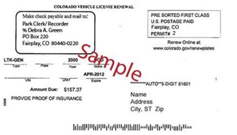 Check spelling or type a new query. Vehicle Registration Renewal Cards | Park County, CO