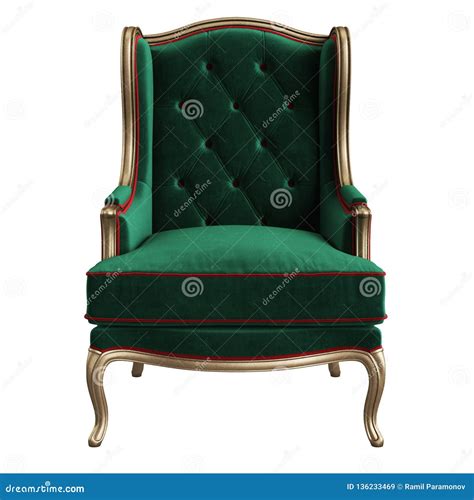 Classic Armchair Isolated On White Backgrounddigital Illustration3d