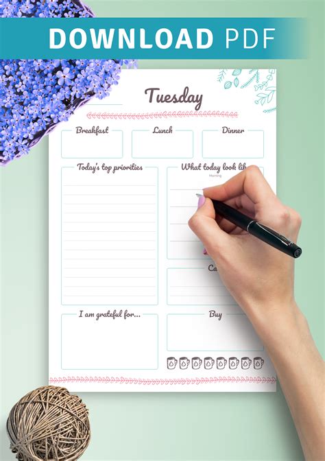 Download Printable 7 Days Weekly Planner Pdf Weekly Planner Template