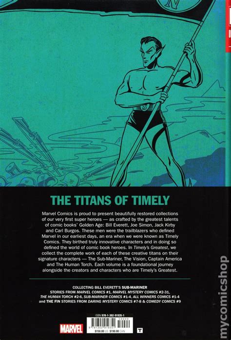 timely s greatest the golden age sub mariner hc 2019 marvel by bill everett comic books