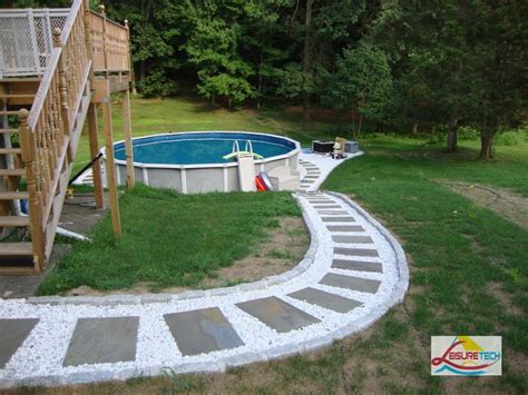 For starters, its loose particles do allow critters to burrow underneath the pool and now that we are clear on why trying to figure out how to set up above ground pool on the unlevel ground is not recommended, we will go ahead and. Above Ground Pool Landscape Designs | Share | Cute Ideas ...