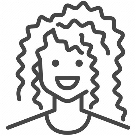Avatar Character Curly Hair Hairstyles Profile User Woman Icon