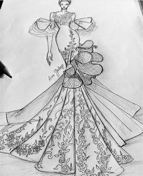 Fashion Model Sketch Fashion Design Sketchbook Dress Design Sketches