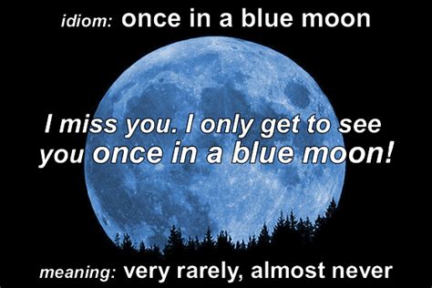 Idiom Once In A Blue Moon Funky English