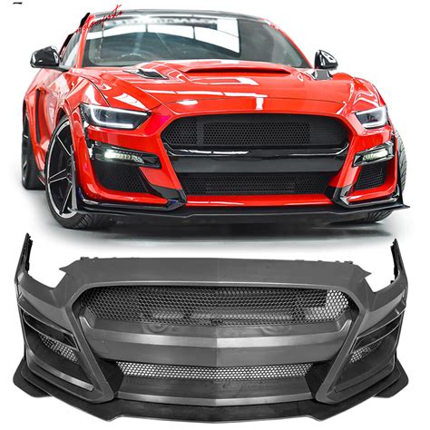 Car And Truck Parts Fits 15 17 Ford Mustang Shelby Style Front Bumper Lip