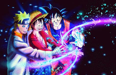 There isn't any competition and even if luffy got over a hundred attempts to beat goku, he would still be unsuccessful. Goku X Luffy X Naruto | Anime crossover, Manga anime ...