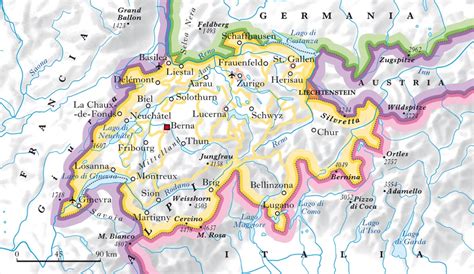 I confini della svizzera sono le frontiere internazionali che delimitano la svizzera con gli stati vicini. LA MORFOLOGIA DELLA SVIZZERA