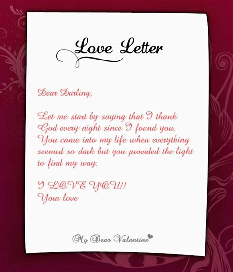 Wonderful Letter For Her Romantic Love Letters Love Letters To Your