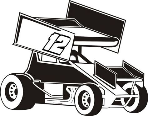 Printable Sprint Car Coloring Pages Hoodsworld