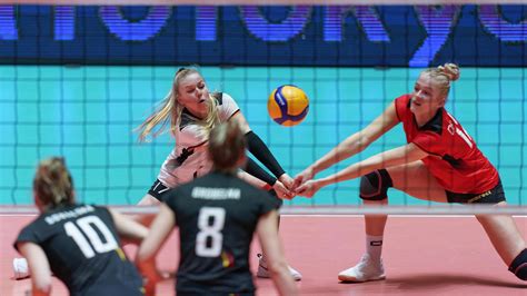 Olympia Qualifikation Deutsche Volleyballerinnen Nach Sieg Auf Halbfinal Kurs Volleyball